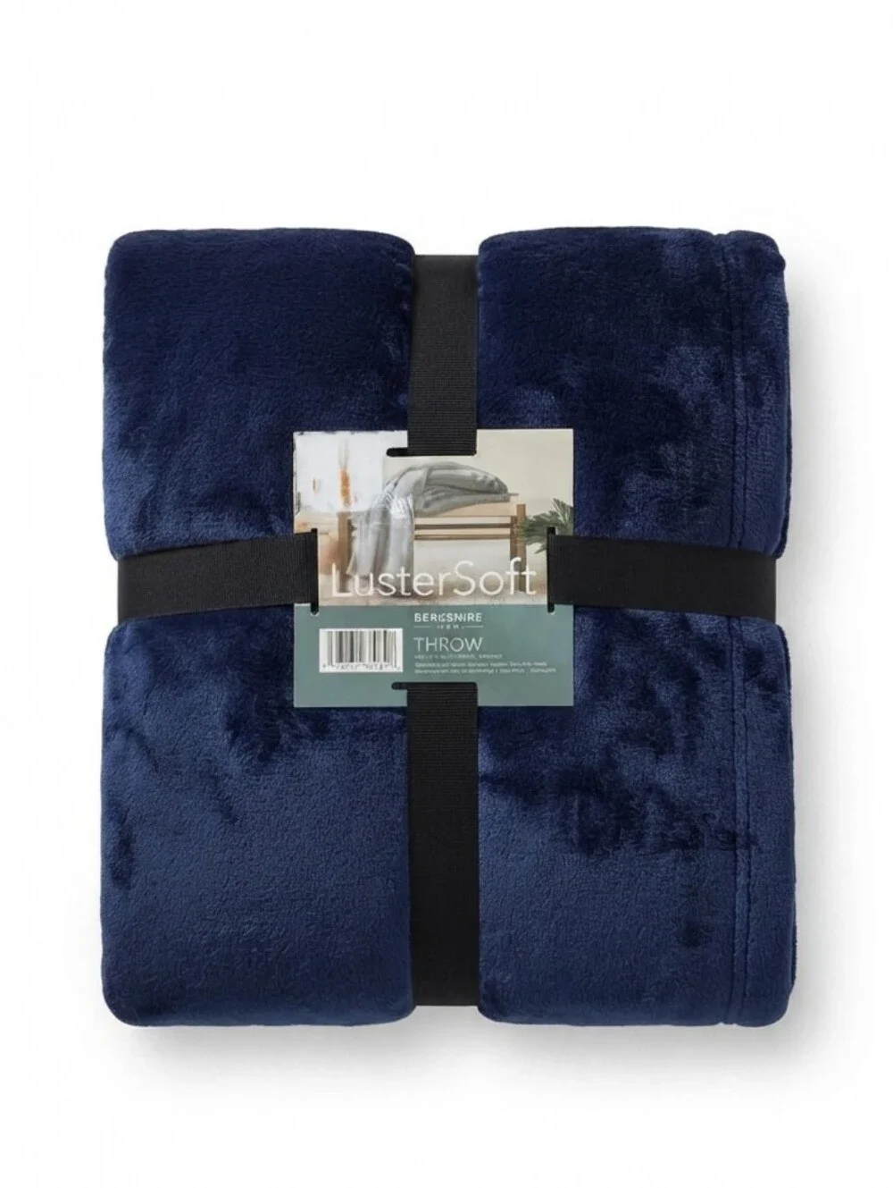 NWT Berkshire Luster Blue Soft Throw Blanket 50x70